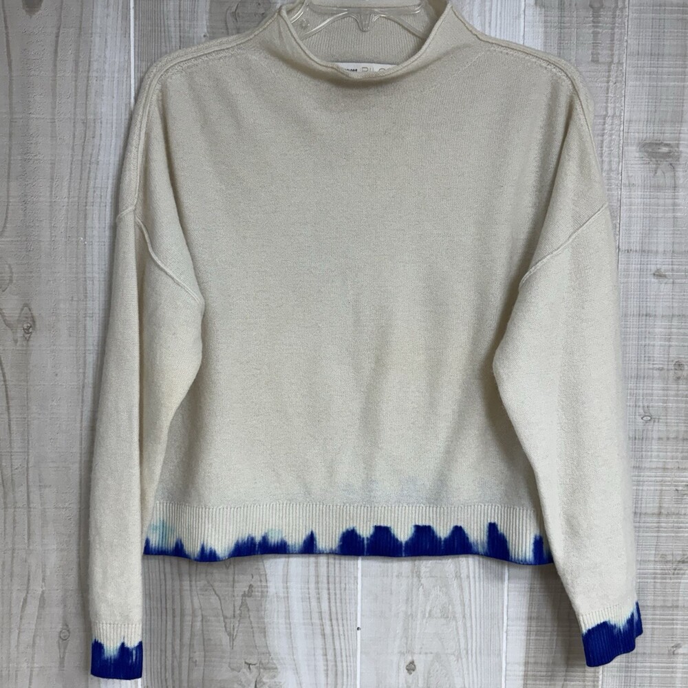Anthropologie Pilcro Cashmere Alani Cream Mock Neck Sweater Drop Long Sleeve XS